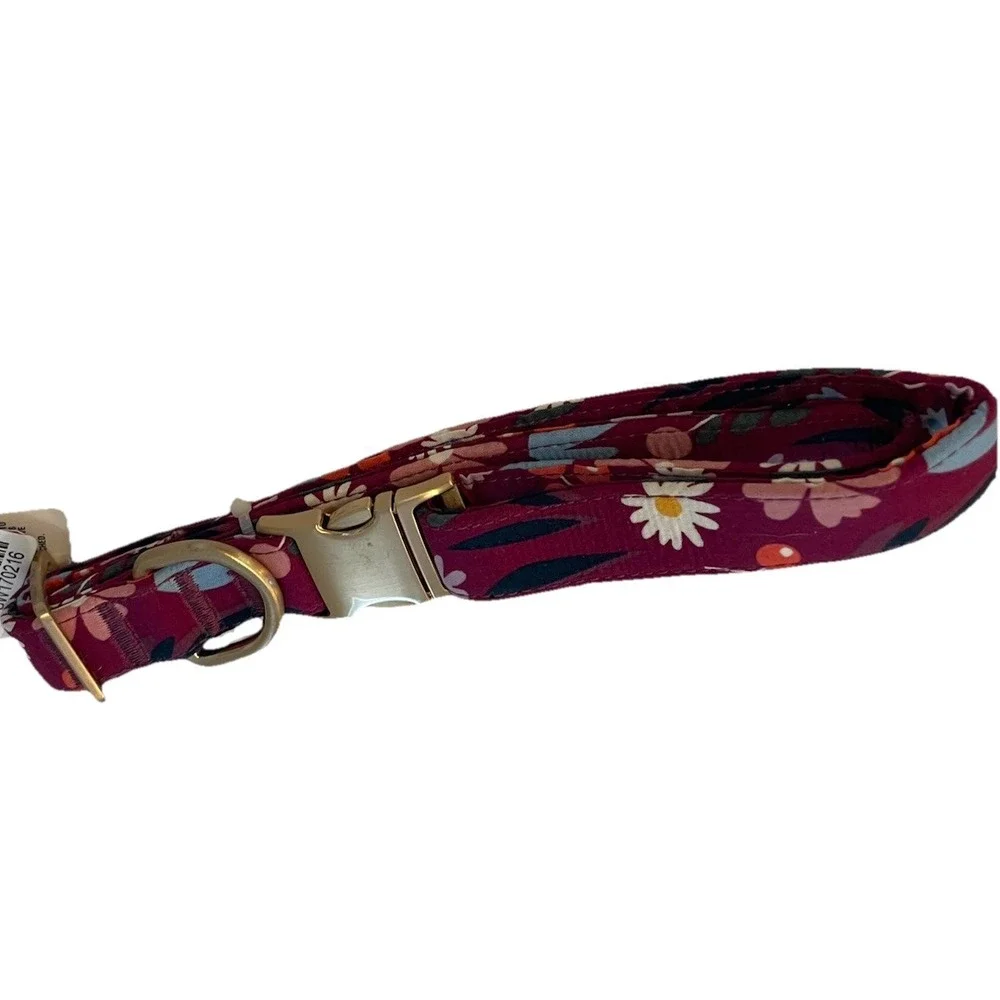 Boots & Barkley Floral Dog‎ Collar Large/XL | Adjustable Metal Buckle | New